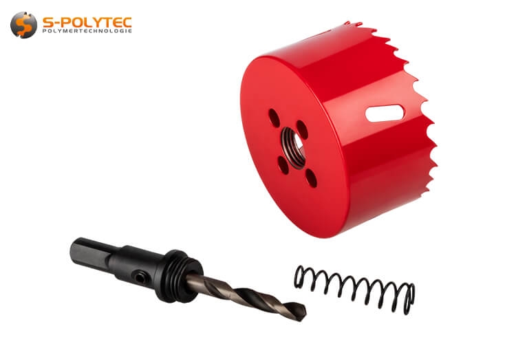 Lochsäge 110mm Ihomepark Lochsäge 110 Mm – HSS M42 Bi-Metall Für Holz, Kunststoff, Trockenbau Und Rigips – Rot, Mit 30 Mm Schnitttiefe