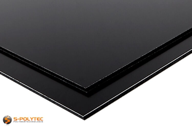 Dibond, ACM verschiedene Größen 3mm schwarz matt/glänzend Aluverbundplatte 