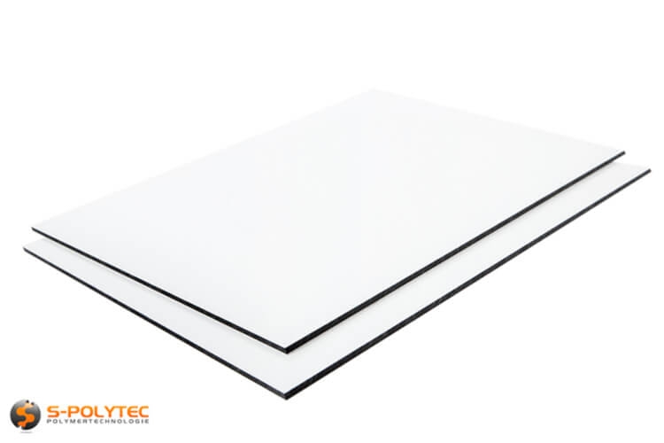 DIBOND® Alu Verbundplatte weiß 510 x 180 x 6 mm 39,99€/m² 