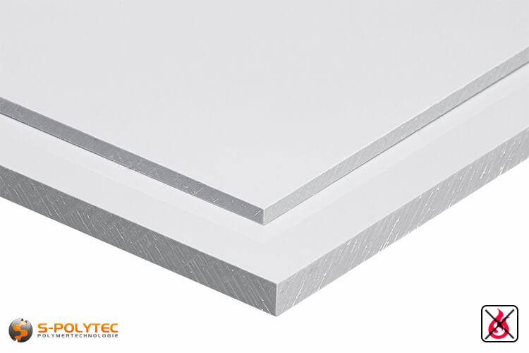 Hart PVC Kunststoffplatte weiss 300 x 200 x 2mm mit einseitiger Folie2.Wahl 
