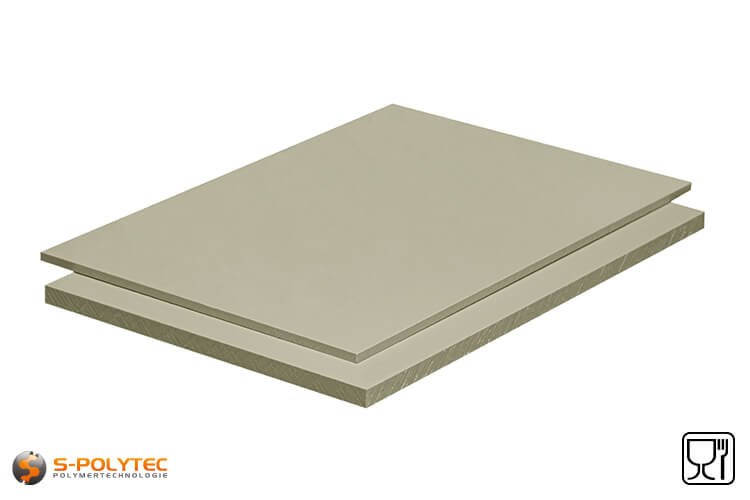 PP Platte Kunststoff grau 500x200x15mm Polypropylen Reststück 