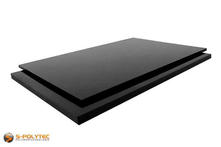 PE-1000 UHMV Platte 50mm 539 x160mm Schwarz Vollmaterial Technischer Kunststoff 