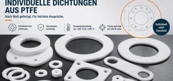 PTFE Dichtungen nach Zeichnung – individuelle Lösungen für industrielle Anwendungen