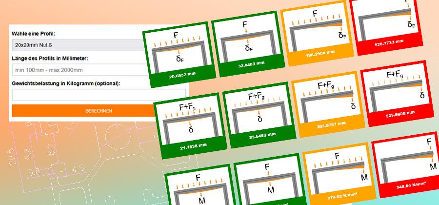 Nur 3 Eingaben – Online-Rechner zur Belastbarkeit von Konstruktionsprofilen