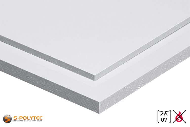 PVC Platten Weiß aus Hart-PVC (PVCU) in Stärken von 1mm - 4mm - Detailansicht