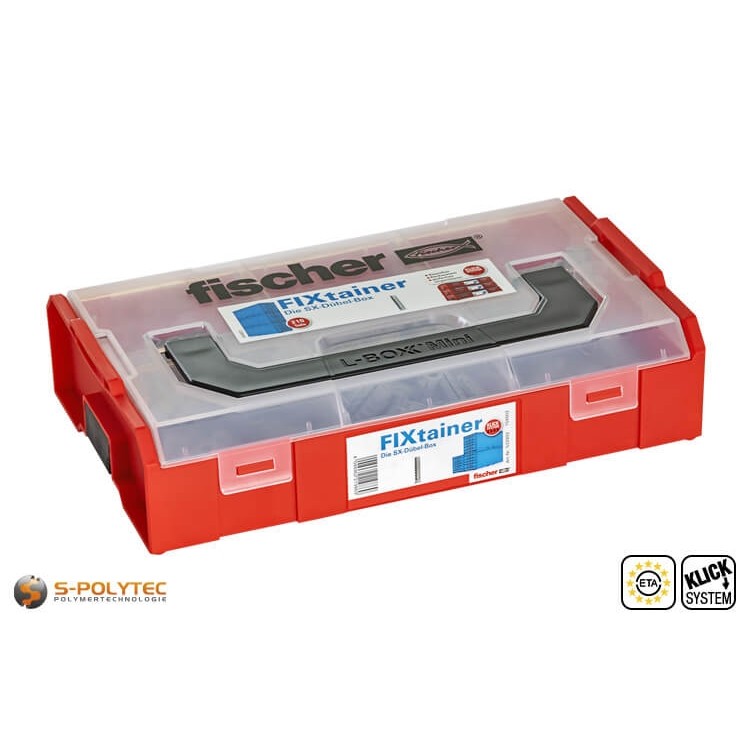 fischer FIXtainer Spreizdübel SX - Die SX Dübel Box mit 210 Dübeln in 6mm, 8mm und 10mm Durchmesser