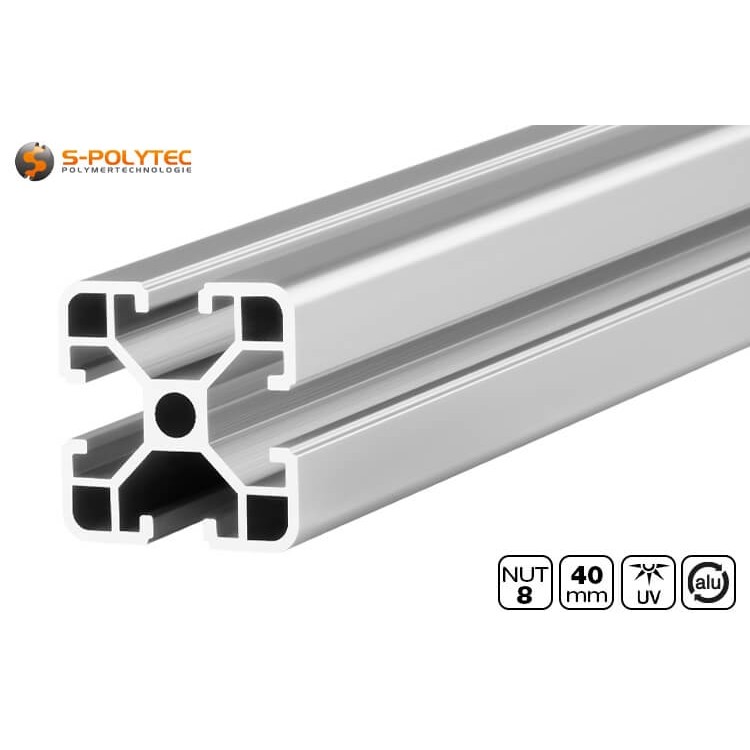 Unsere Konstruktionsprofile 20x20 Nut 6 in Silber sind kompatibel mit item®-Systemprofilen