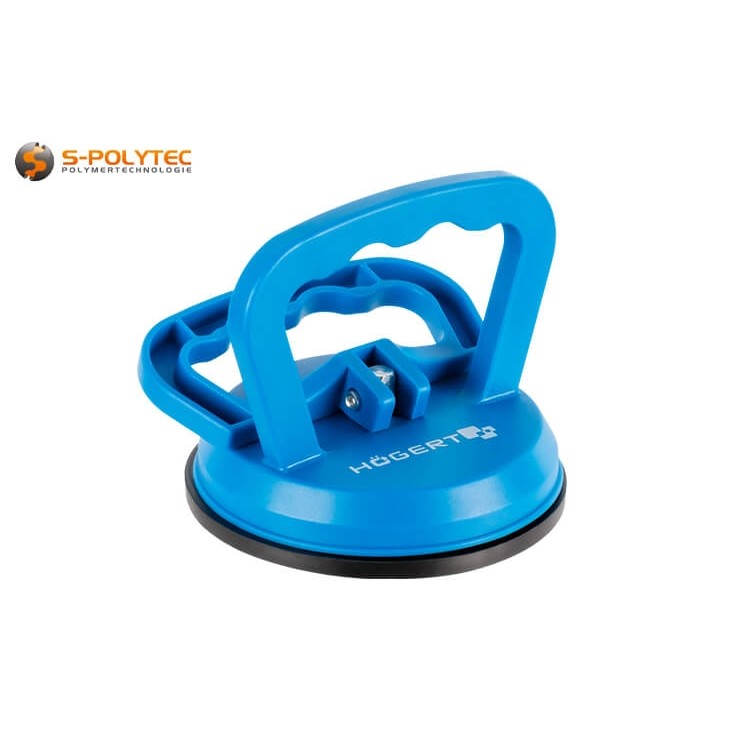 Der Einhand-Vakuum-Saugnapf lässt sich komfortabel mit einer Hand bedienen und gewährsleistet einen sicheren Halt	