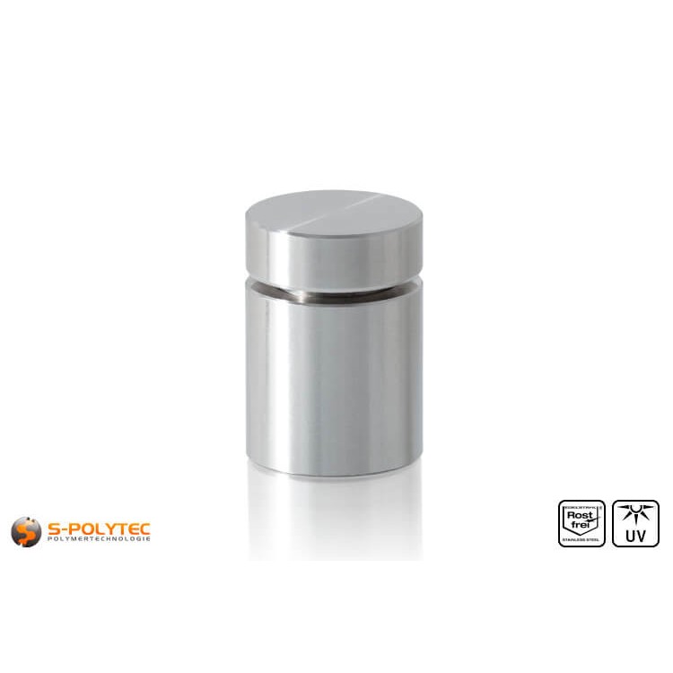 Wandabstandshalter 15x15mm aus Edelstahl mit schraubbarem Kopf