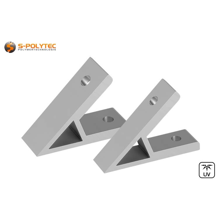 Mit den Aluminiumwinkeln lassen sich Konstruktionsprofile im 45 Grad Winkel sicher und belastbar verbinden