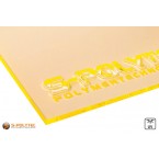 Die passenden Acrylglas Gelb fluoreszierend gelasert direkt dazu kaufen
