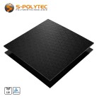 ASA/ABS schwarz (ähnlich RAL9005, Tiefschwarz) als Standardplatte 2000mm x 1000mm von 2mm und 4mm Stärke