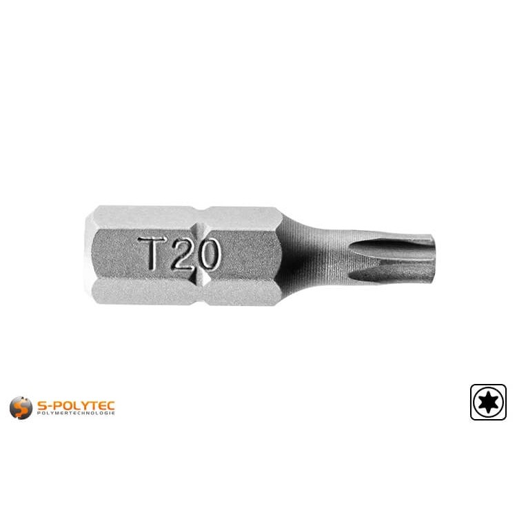 TORX Bit (auch Innenstern oder Innensechsrund) ermöglicht hohe Anzugsmomente ohne Abrutschen 