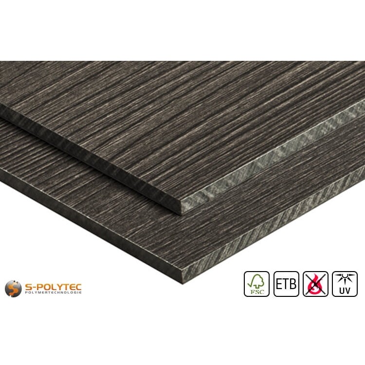 HPL Platte Holzdekor im Zuschnitt (schwer entflammbar, ETB-Zulassung)