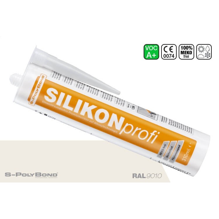 S-Polybond SILIKONprofi Alkoxy-Silikon Reinweiß (RAL 9010)