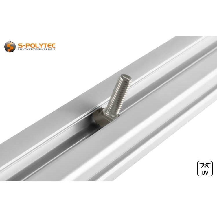 Hammerschrauben können jederzeit in Konstruktionsprofile eingesetzt und spurlos wieder entfernt werden