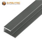 Die staubgrauen U-Profile aus massivem Aluminium sind je nach Ausführung als Abschluss von Platten mit 3mm, 6mm oder 8mm Stärke geeignet