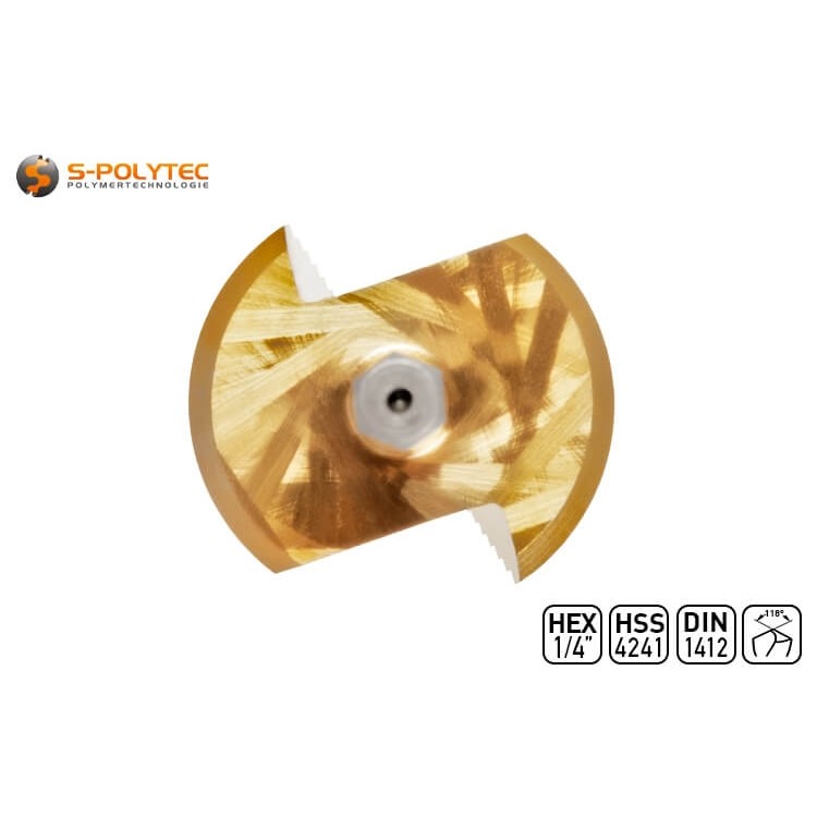 Dank der HEX-Bit-Aufnahme kann der Stufenbohrer mit allen handelsüblichen Spannbohrfuttern verwendet werden