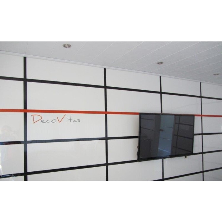 DecoVitas Snow-White 3,0mm Stärke - hochglänzende Dekorplatten in Schneeweiß im Zuschnitt