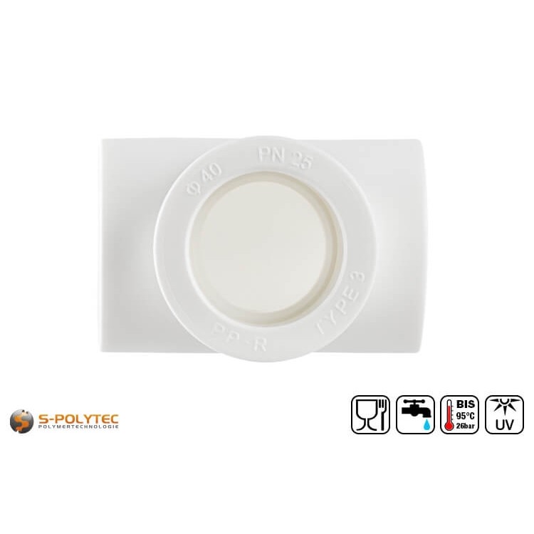 Das Aqua-Plus PP-R T-Stück DN20 eignet sich zur Verzweigung von PP-Rohren mit jeweils 20mm Außendurchmesser