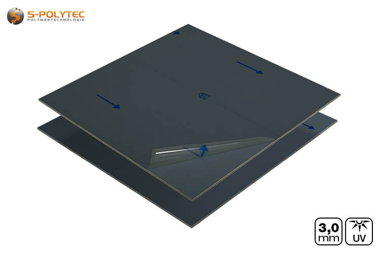 Alu Verbundplatten mit einseitig matter / glänzender Oberfläche