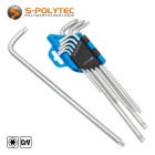 Hochwertiger Torx-Schlüssel-Satz mit 9 Torx-Schlüsseln aus Chrom-Vanadium-Stahl in extra langer Ausführung