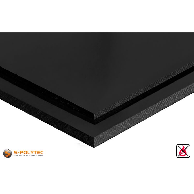 PVC Platten schwarz aus Hart-PVC (PVCU) in Stärken von 1mm - 40mm - Detailansicht