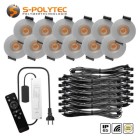 - S-Polylight Outdoor-LED-Einbaustrahler im Komplett Set mit 4, 6, 8, 10 oder 12 Spots in Silber lackiert