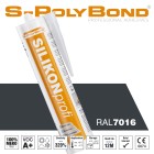 S-Polybond SILIKONprofi Alkoxy-Silikon Anthrazitgrau (RAL 7016)