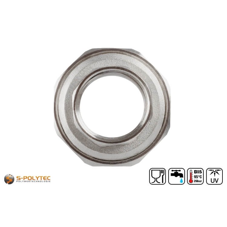 Aqua-Plus PP-R Kupplungsverschraubung in Weiß für PP-R Rohre in verschiedenen Größen mit Innengewinde aus Messing