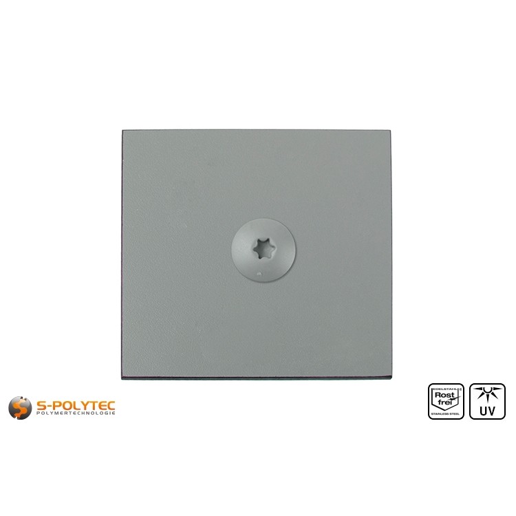 HPL Platte mit HPL Schraube Staubgrau
