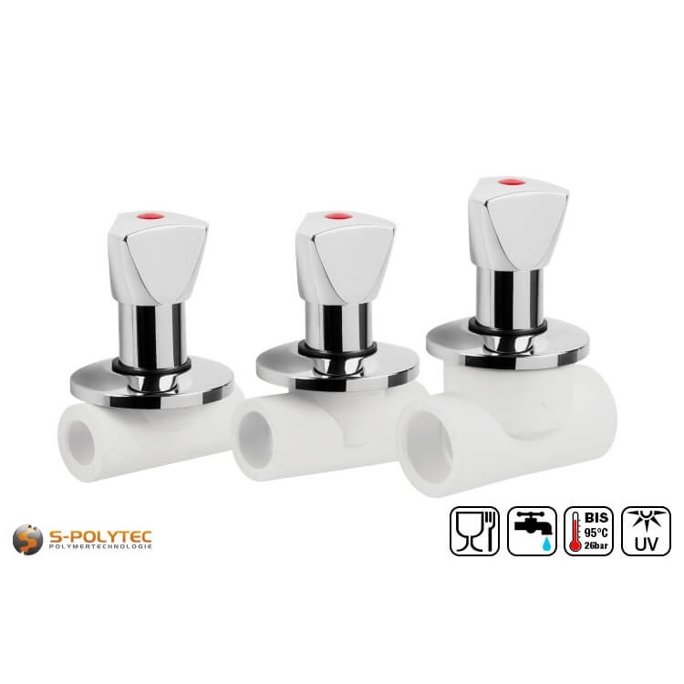 Wir führen die wetterfesten Absperrventile in den Größen DN20, DN25 und DN32 mit Ventilgewinde in 1/2 bzw. 1Zoll