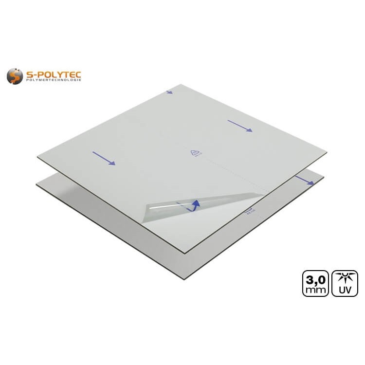 Alu-verbundplatten 3mm (auch als Alu-dibond bekannt) in silber auf Maß kaufen