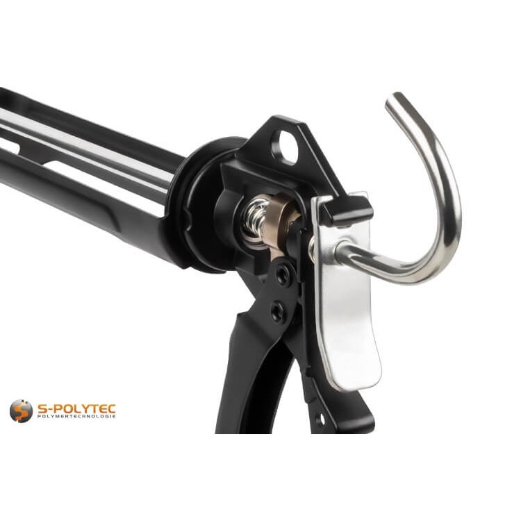 Die Kartuschenpistole Black Edition von FOME FLEX ist für alle Silikone, Acryle und MS-Polymere in 310ml-Kartuschen geeignet