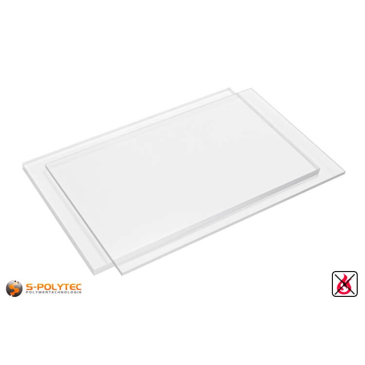 PVC Platten transparent aus Hart-PVC (PVCU) in Stärken von 1mm - 15mm im Format 2,0 x 1,0 Meter