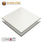 HPL Platte RAL9016 Verkehrsweiß schwer entflammbar mit ETB Absturzsicherung in 6mm und 8mm