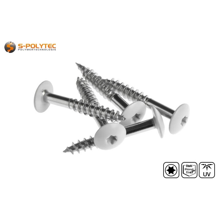 Fassadenschrauben nach DIN EN 14592 für Trespa® Meteon® FR HPL-Platten in Winter Grey (A21.1.0) mit Satin-Finish	