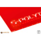 Acrylglas Rot fluoreszierend gelasert