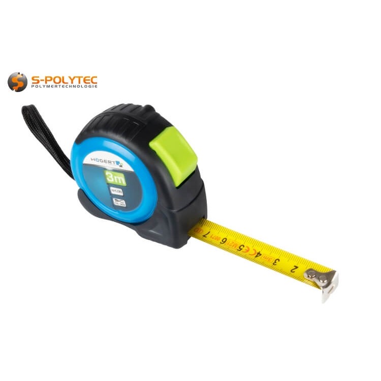 3 Meter Bandmaß mit automatischem Bandrücklauf und Feststellsystem für Links- und Rechtshänder geeignet