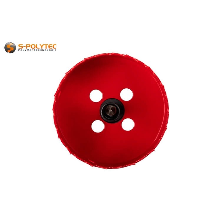 Der 6mm Zentrierbohrer kann zugunsten der Nachhaltigkeit der Lochsäge sehr leicht ausgetauscht werden