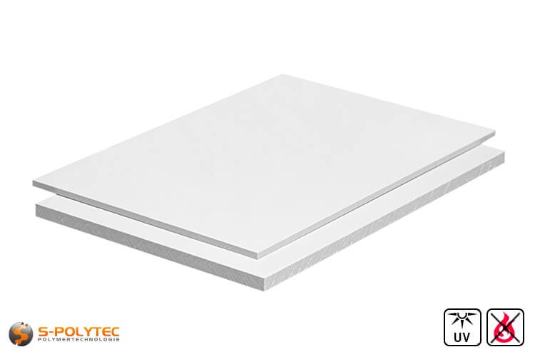 Unsere PVC Platten in weiß UV-beständig im Standardformat 2x1m