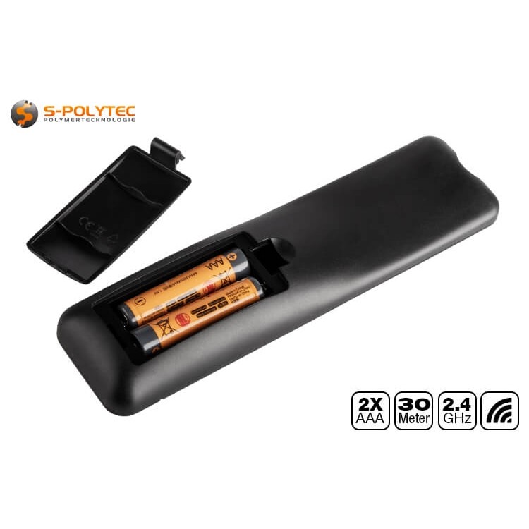 Dank 2.4Ghz Funk-Frequenz bis zu 30 Meter Reichweite, auch ohne Sichtkontakt oder durch Wände