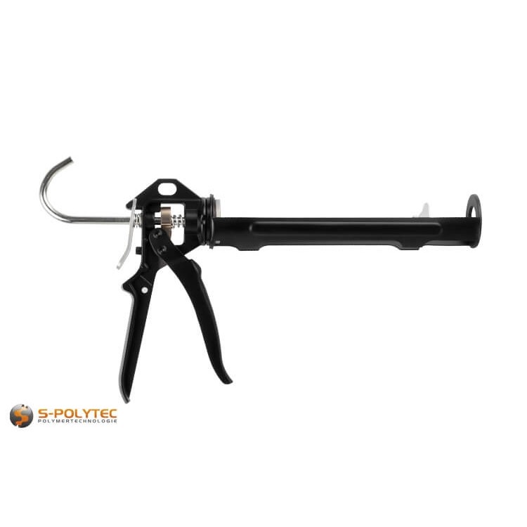 Die FOME Flex Black Edition Kartuschenpistole verfügt über einen stufenlosen Vorschub mit integriertem Tropfstop