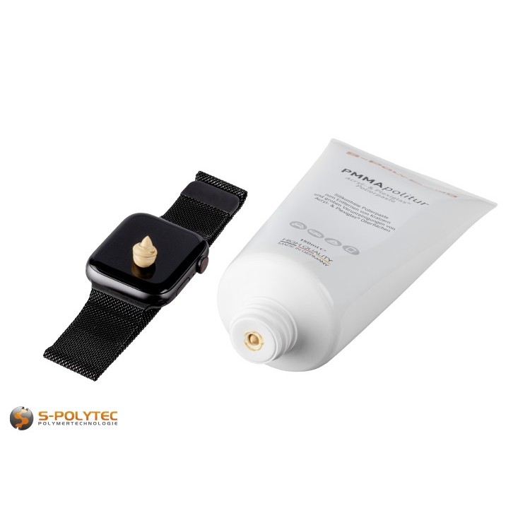 PMMApolitur für Acryl- und Plexiglas® poliert die Oberflächen schonend, glättet und erneuert den Glanz bei matten, abgestumpften Oberflächen