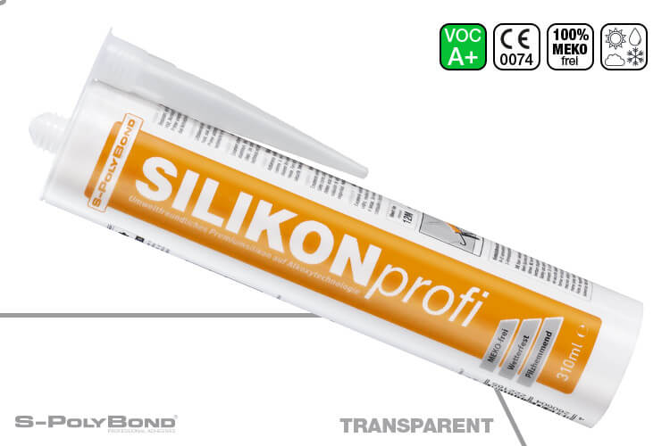 S-Polybond SILIKONprofi Alkoxy-Silikon Transparent (farblos)