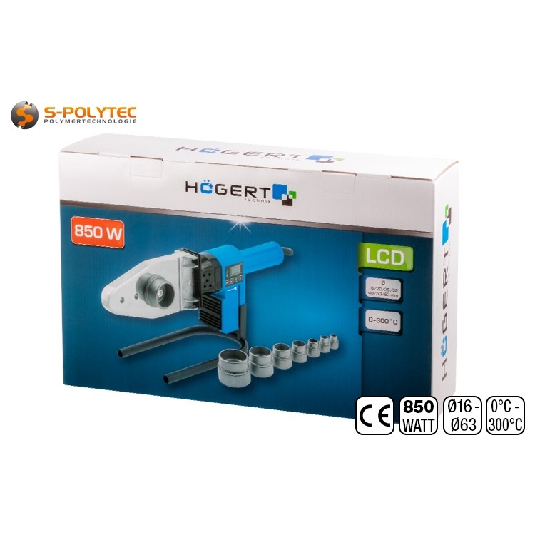 Das Schweißgerät eignet sich für Schweißverbindnungen von thermoplastischen Rohren und Formstücken z.B. PP-R Rohre