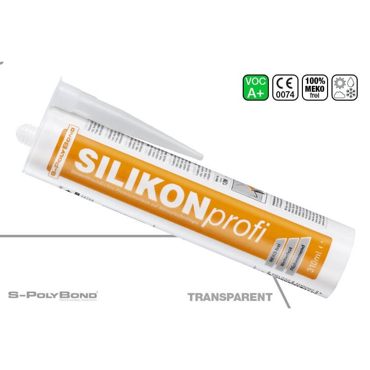 S-Polybond SILIKONprofi Alkoxy-Silikon Transparent (farblos)