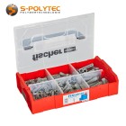 fischer FIXtainer Spreizdübel SX - Die SX Dübel Box mit 210 Dübeln in 6mm, 8mm und 10mm Durchmesser