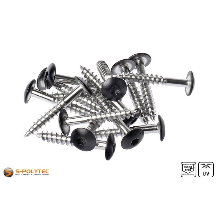 HPL Schrauben Tiefschwarz (RAL 9005)