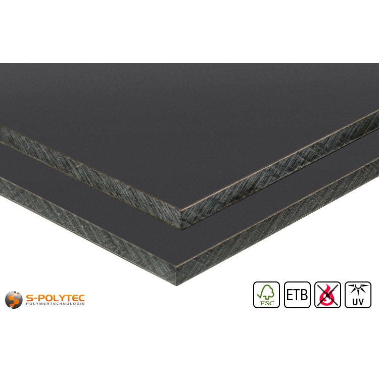 HPL Platte RAL 7016 im Zuschnitt (schwer entflammbar, ETB-Zulassung)